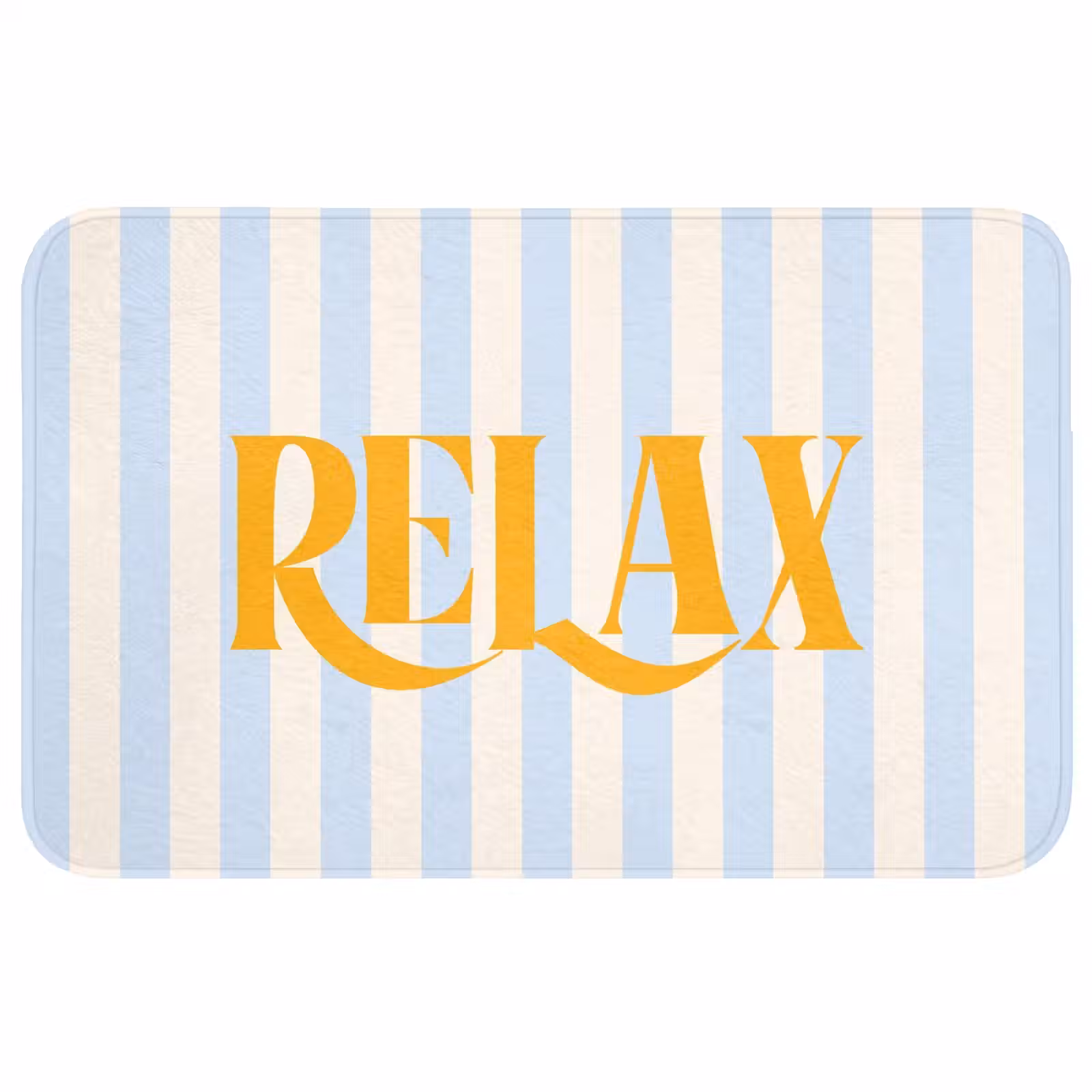 Wc Mat - Oranje - Blauw - Strepen - Relax — 1