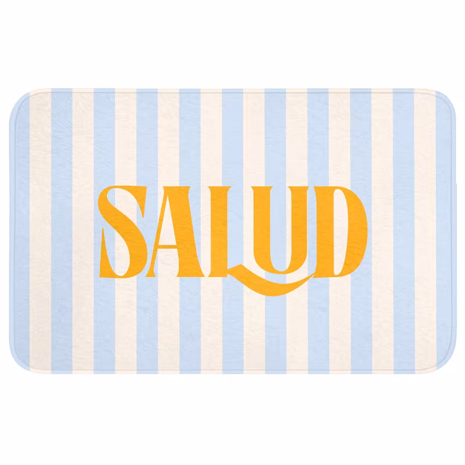 Wc Mat - Oranje - Blauw - Strepen - Salud — 1