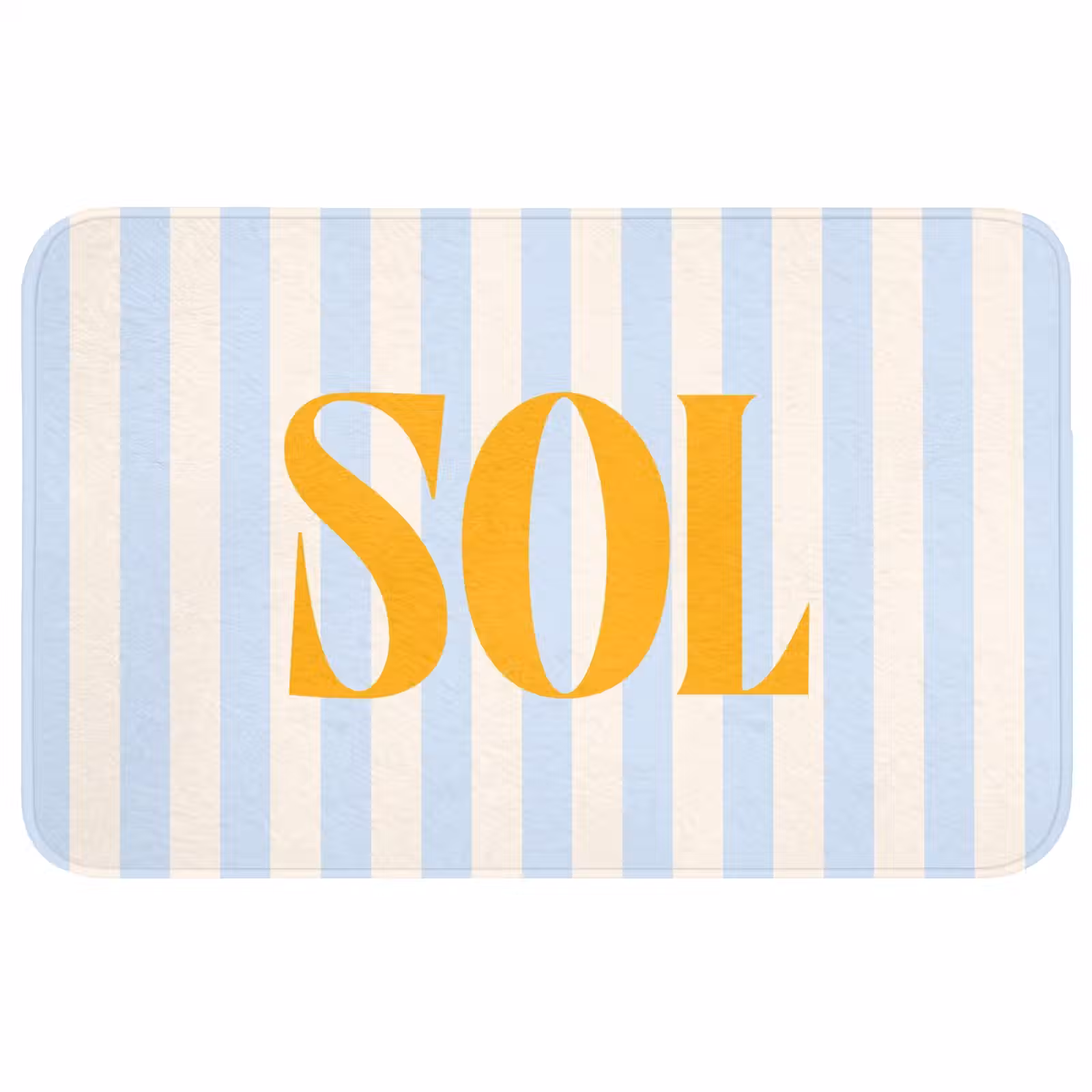 Wc Mat - Oranje - Blauw - Strepen - Sol — 1