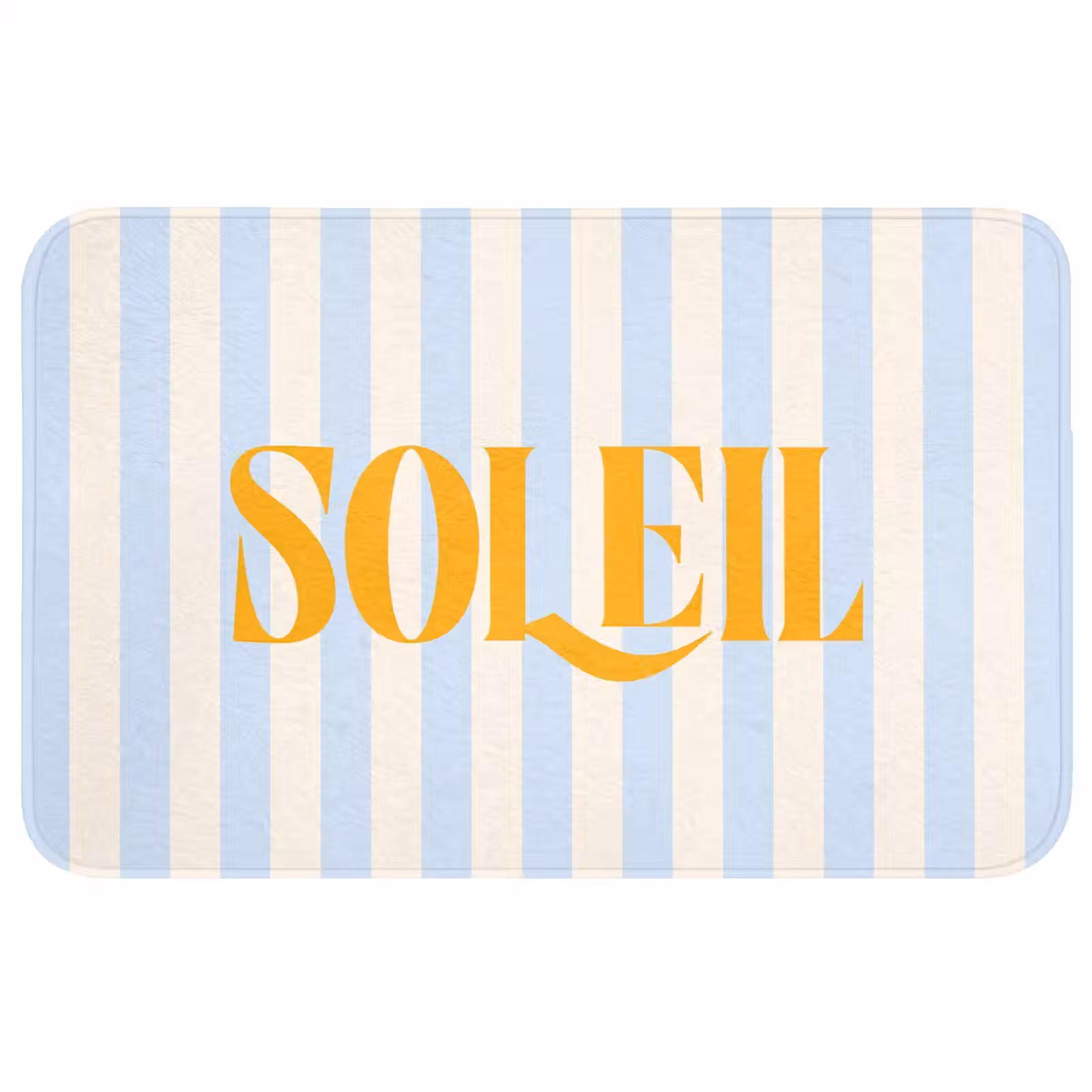 Wc Mat - Oranje - Blauw - Strepen - Soleil — 1