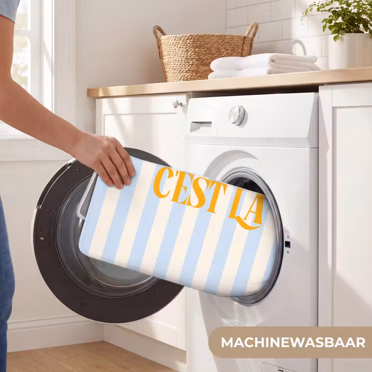 Wc Mat - Alt: Oranje - Blauw - Strepen - C'est la vie — 5