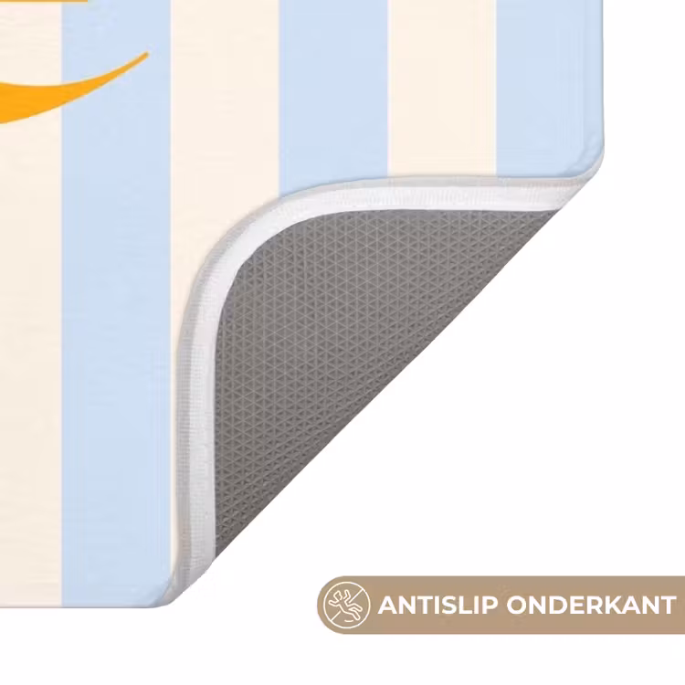 Wc Mat - Oranje - Blauw - Strepen - Amore — 3