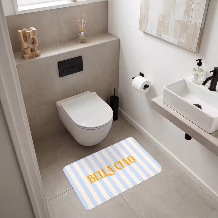 Wc Mat - Oranje - Blauw - Strepen - Bella ciao — 6