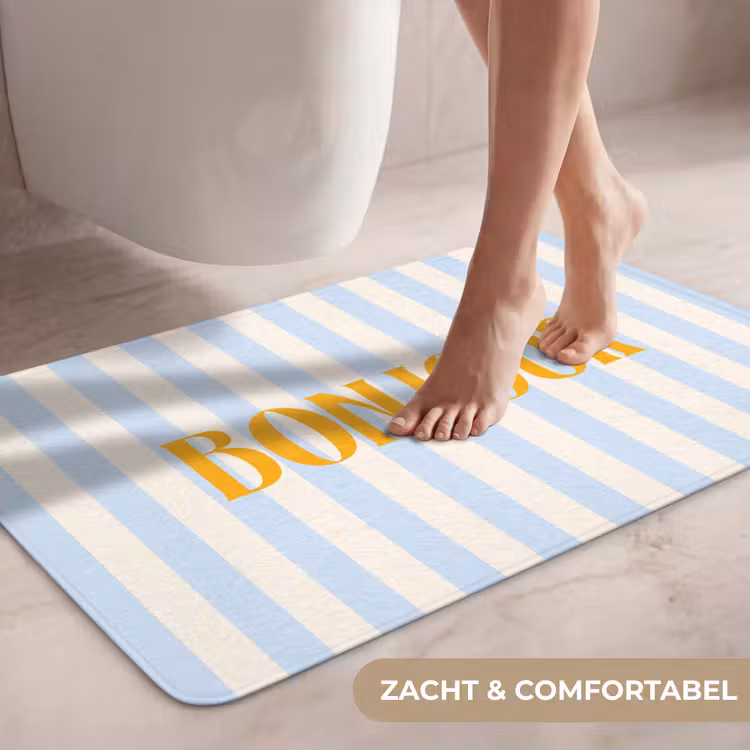 Wc Mat - Oranje - Blauw - Strepen - Bonjour — 7