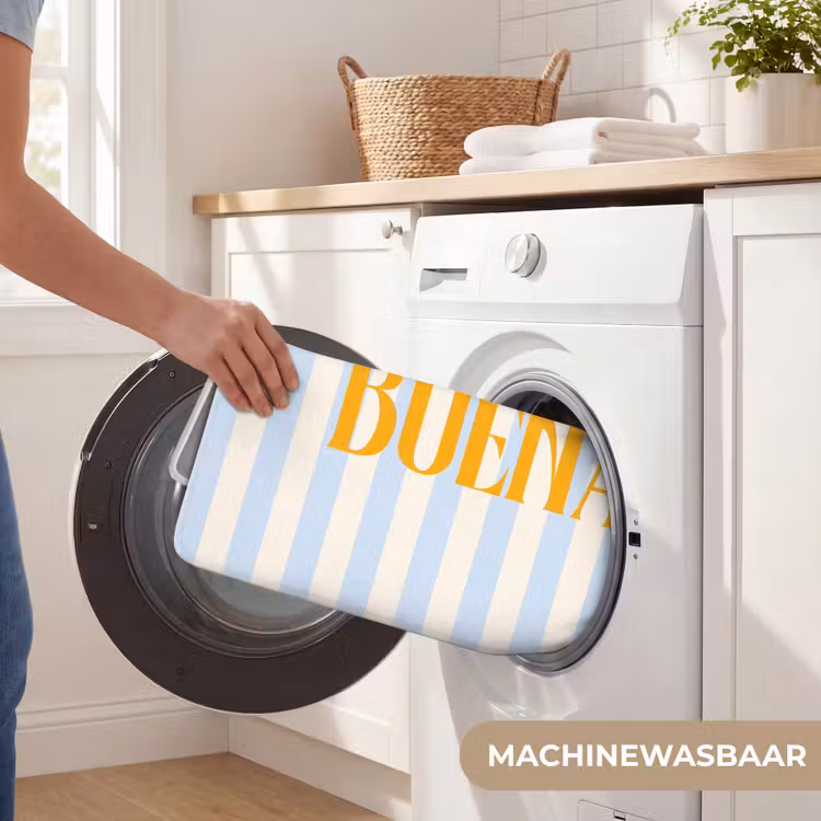 Wc Mat - Oranje - Blauw - Strepen - Buenas — 5