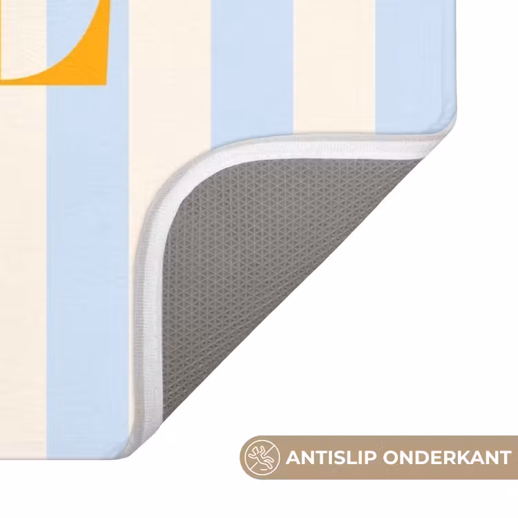 Wc Mat - Oranje - Blauw - Strepen - Liebe — 3
