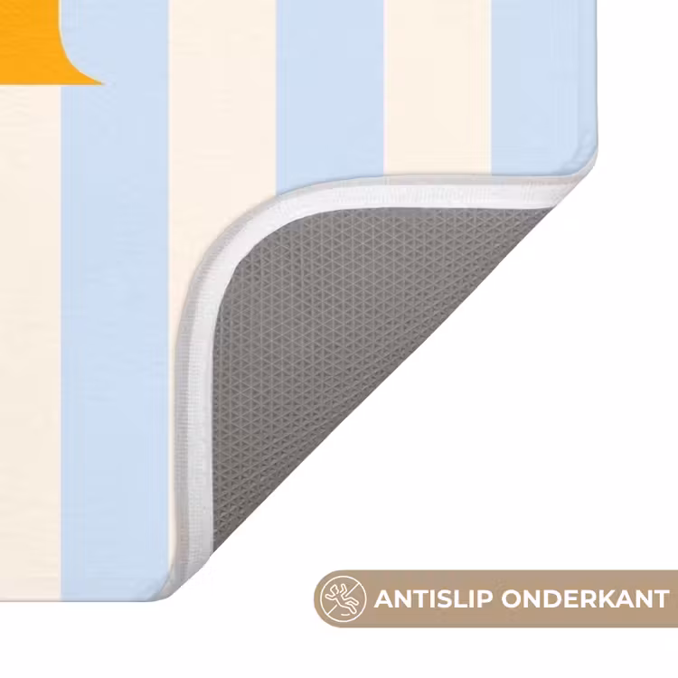 Wc Mat - Oranje - Blauw - Strepen - Prost — 3