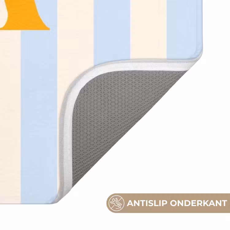 Wc Mat - Oranje - Blauw - Strepen - Relax — 3