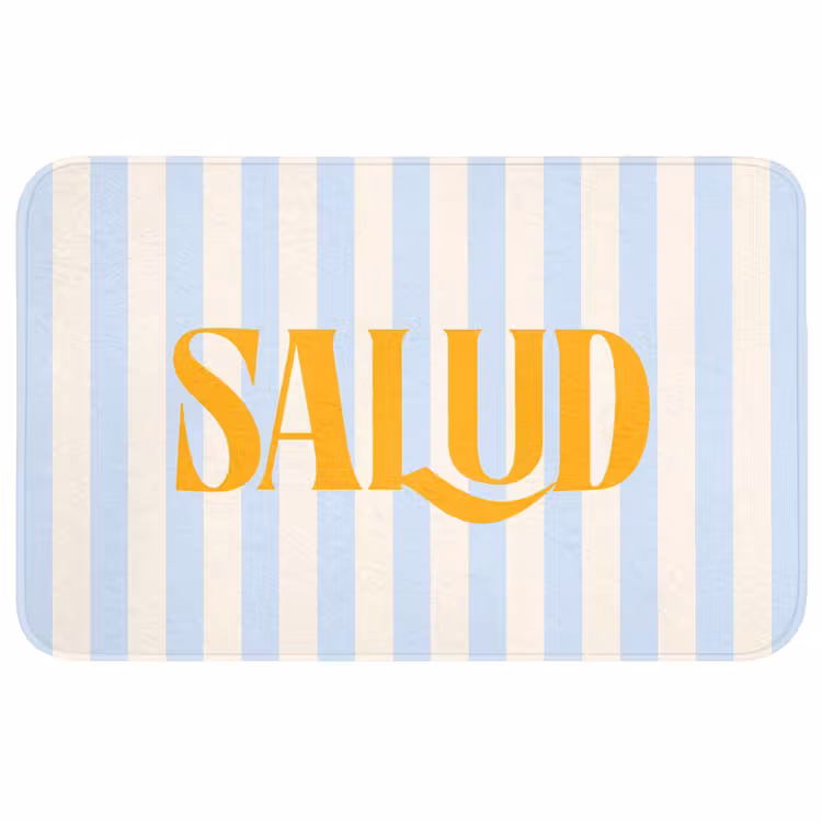 Wc Mat - Oranje - Blauw - Strepen - Salud — 1