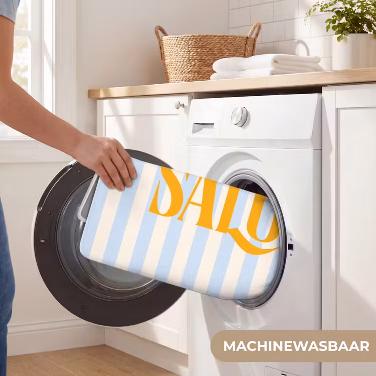 Wc Mat - Oranje - Blauw - Strepen - Salud — 5