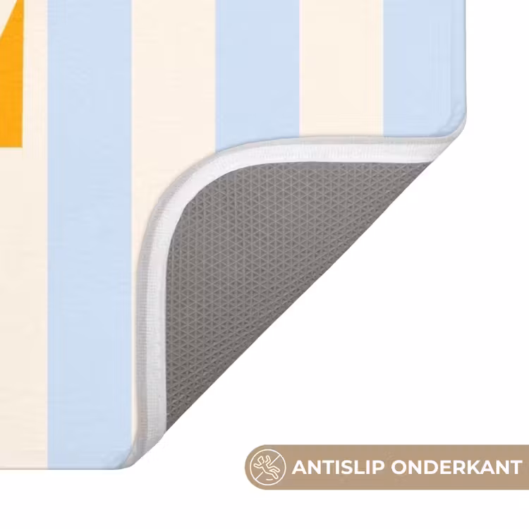 Wc Mat - Oranje - Blauw - Strepen - Sol — 3