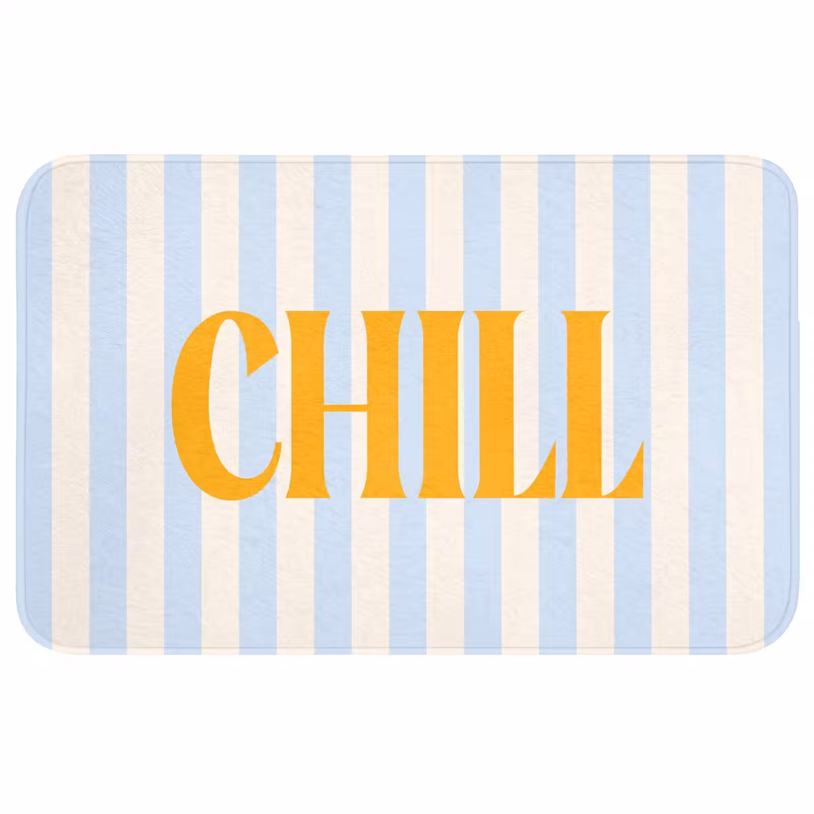 Wc Mat - Oranje - Blauw - Strepen - Chill — 1