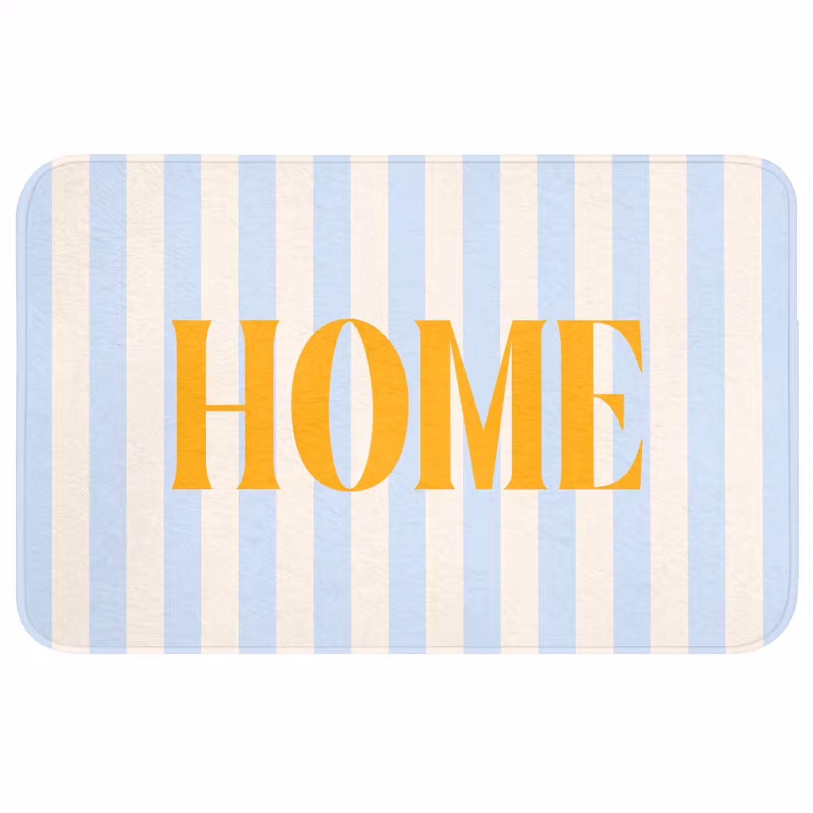 Wc Mat - Oranje - Blauw - Strepen - Home — 1