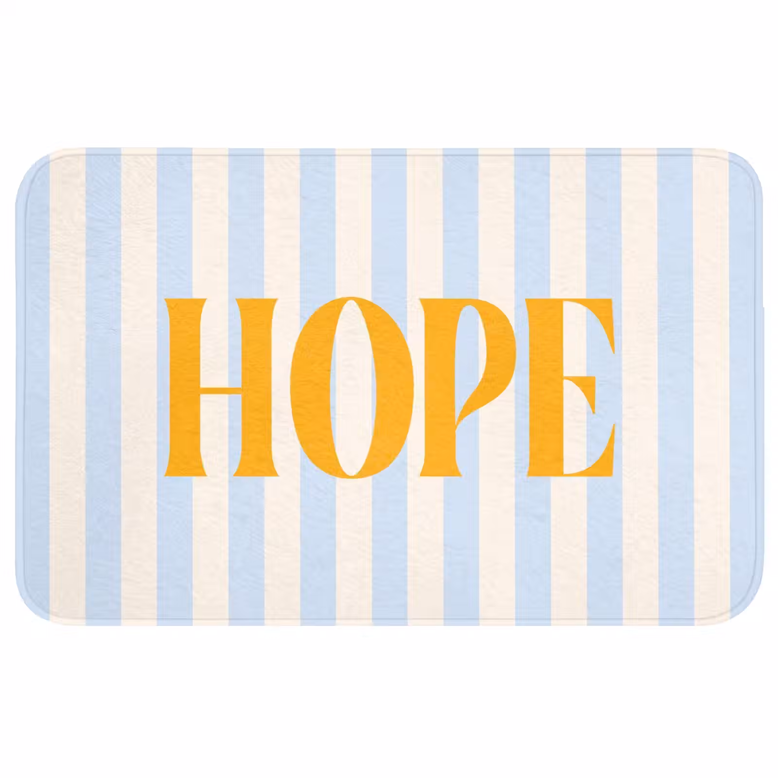 Wc Mat - Oranje - Blauw - Strepen - Hope — 1