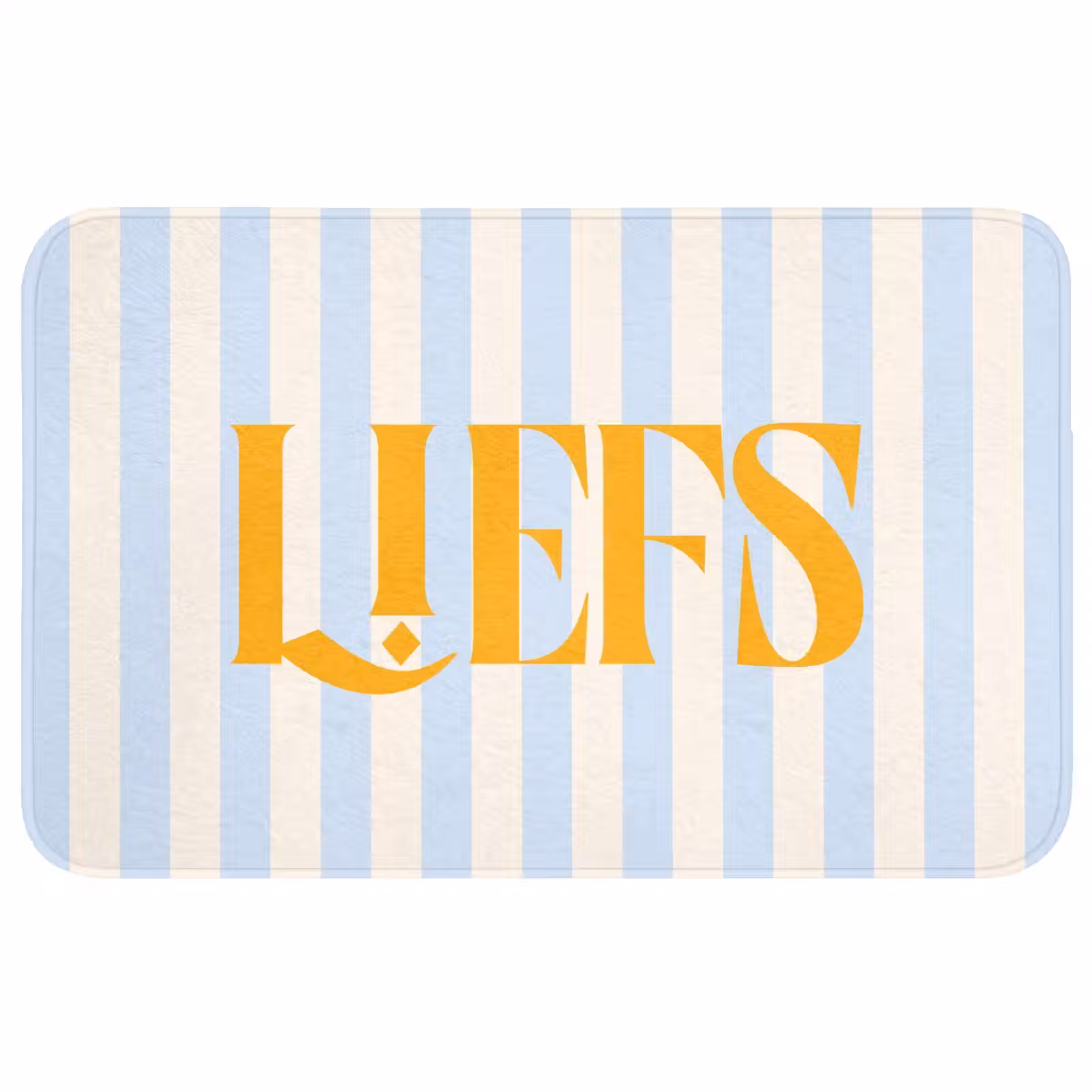 Wc Mat - Oranje - Blauw - Strepen - Liefs — 1
