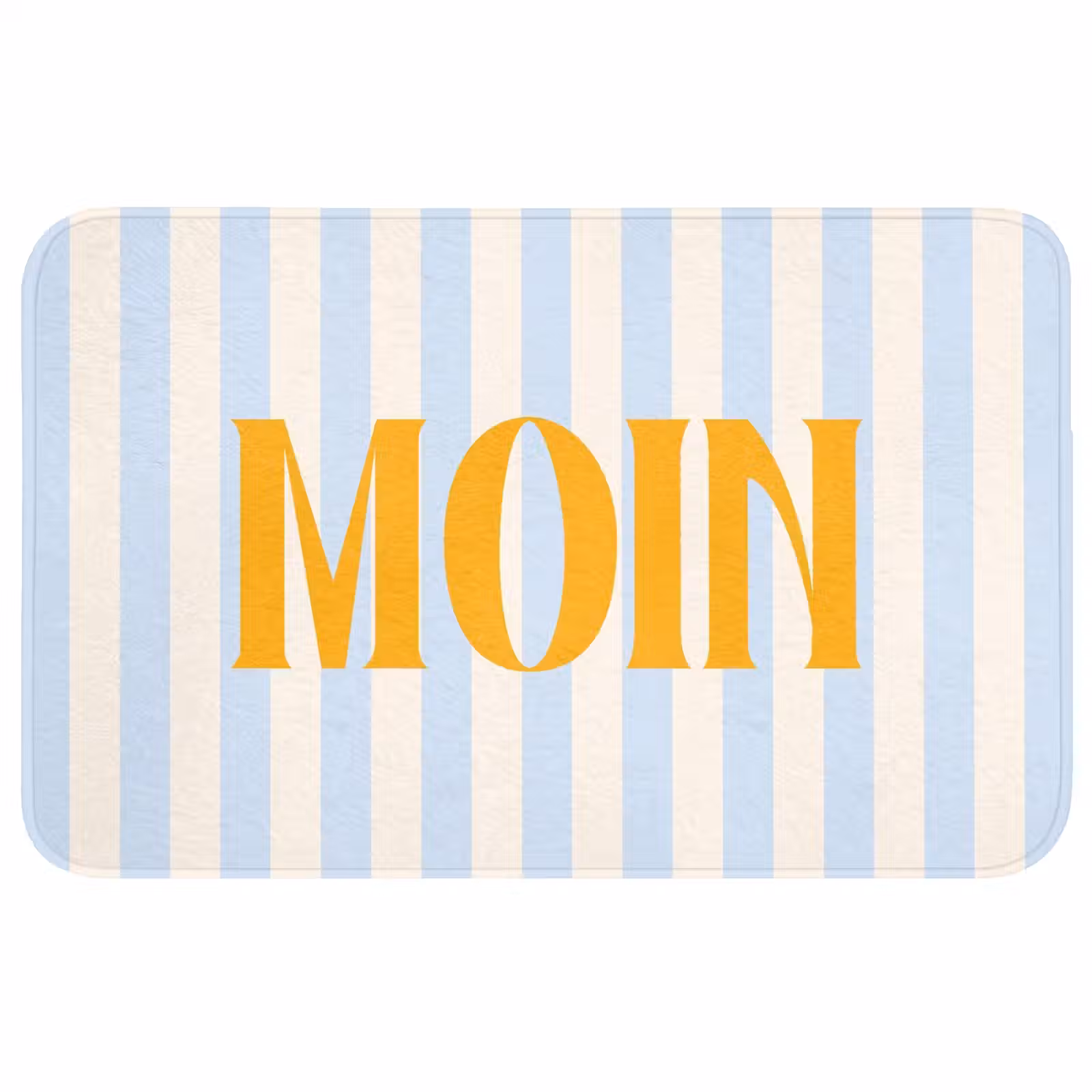 Wc Mat - Oranje - Blauw - Strepen - Moin — 1