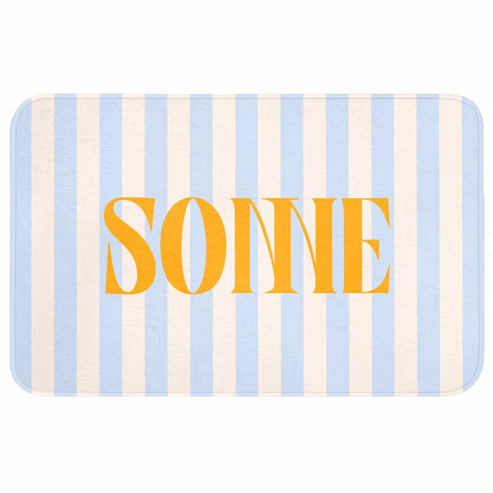 Wc Mat - Oranje - Blauw - Strepen - Sonne — 1