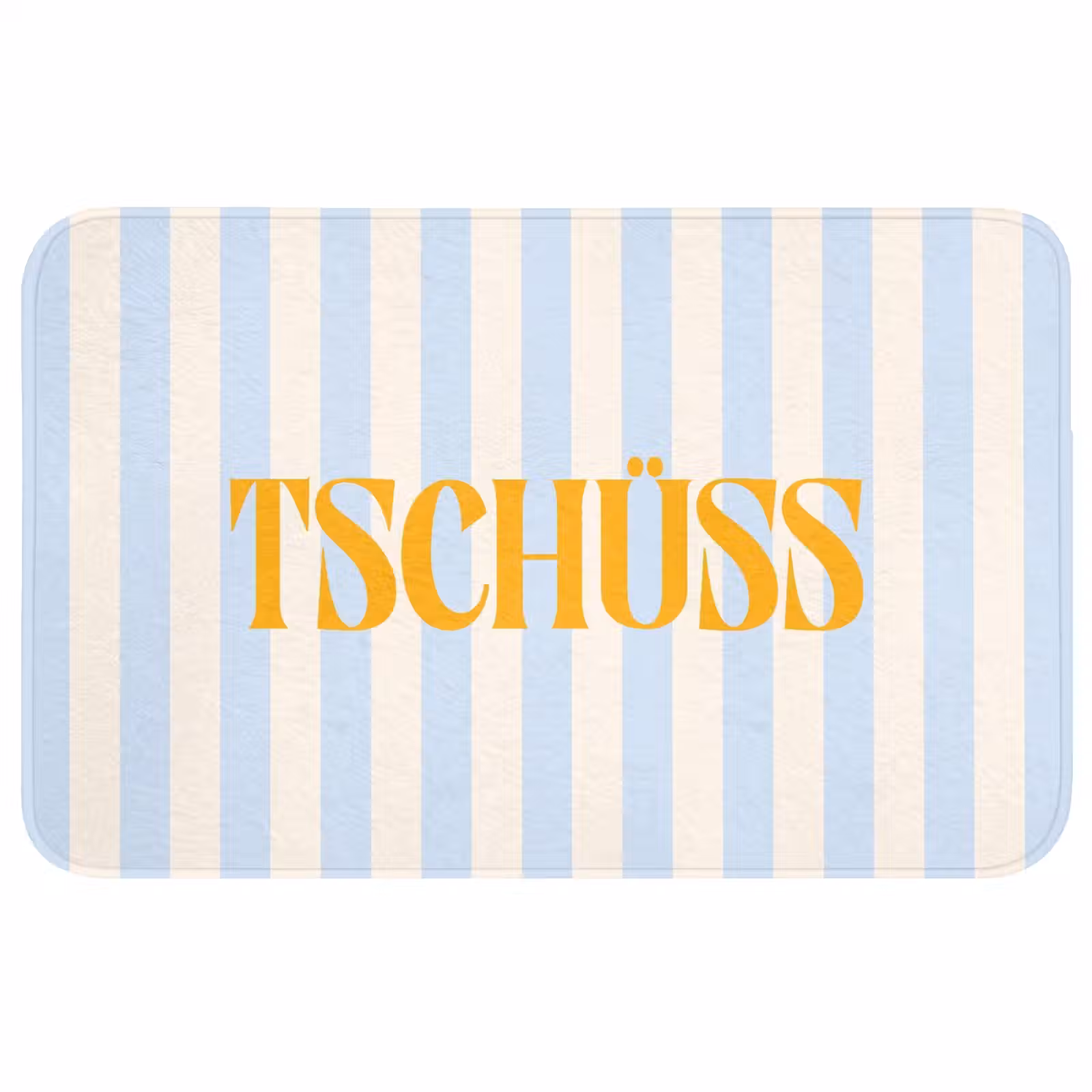 Wc Mat - Oranje - Blauw - Strepen - Tschüss — 1