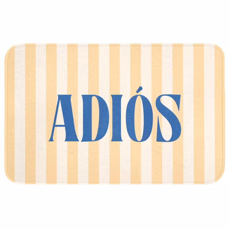 Wc Mat - Blauw - Geel - Strepen - Adiós — 1