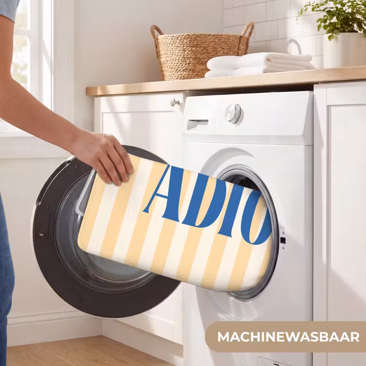 Wc Mat - Blauw - Geel - Strepen - Adiós — 5