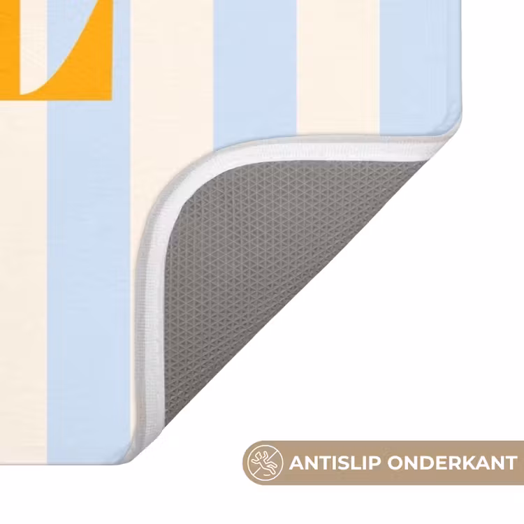 Wc Mat - Oranje - Blauw - Strepen - Chill — 3
