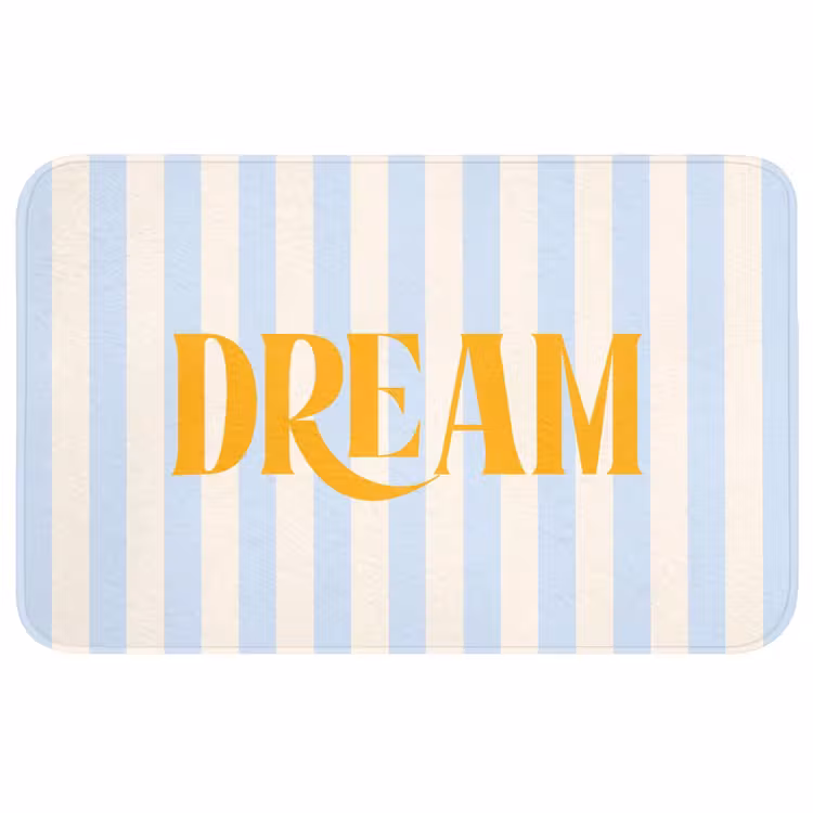 Wc Mat - Oranje - Blauw - Strepen - Dream — 1