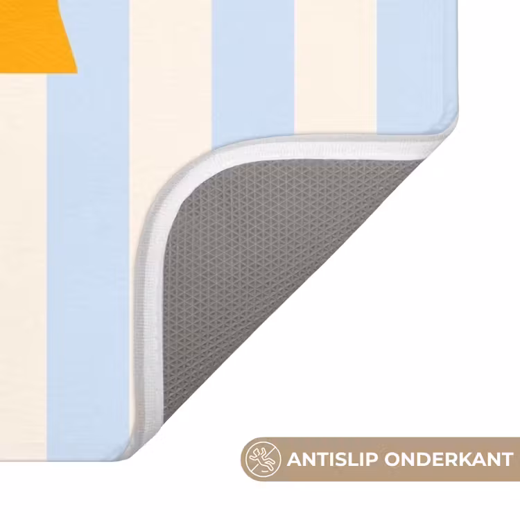 Wc Mat - Oranje - Blauw - Strepen - Enjoy — 3