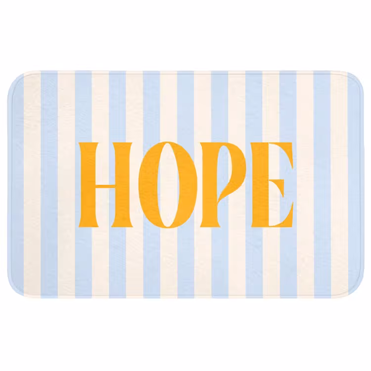 Wc Mat - Oranje - Blauw - Strepen - Hope — 1