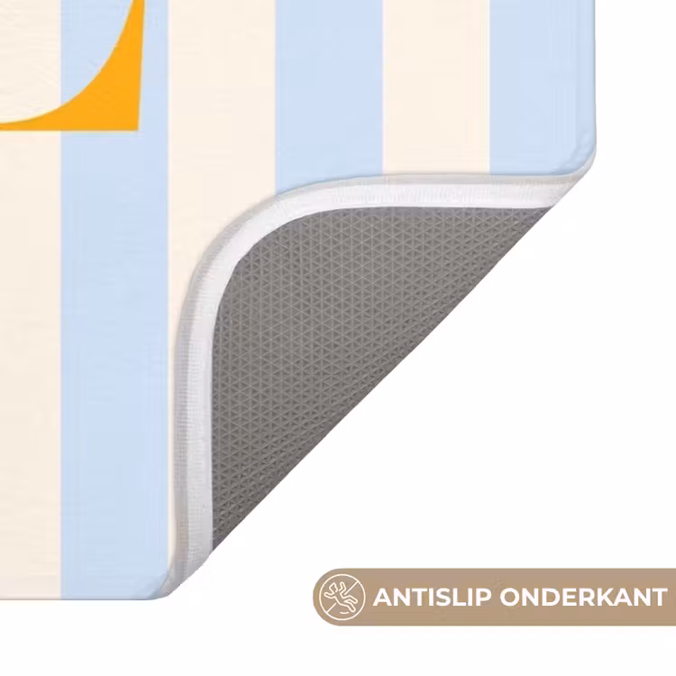Wc Mat - Oranje - Blauw - Strepen - Hope — 3