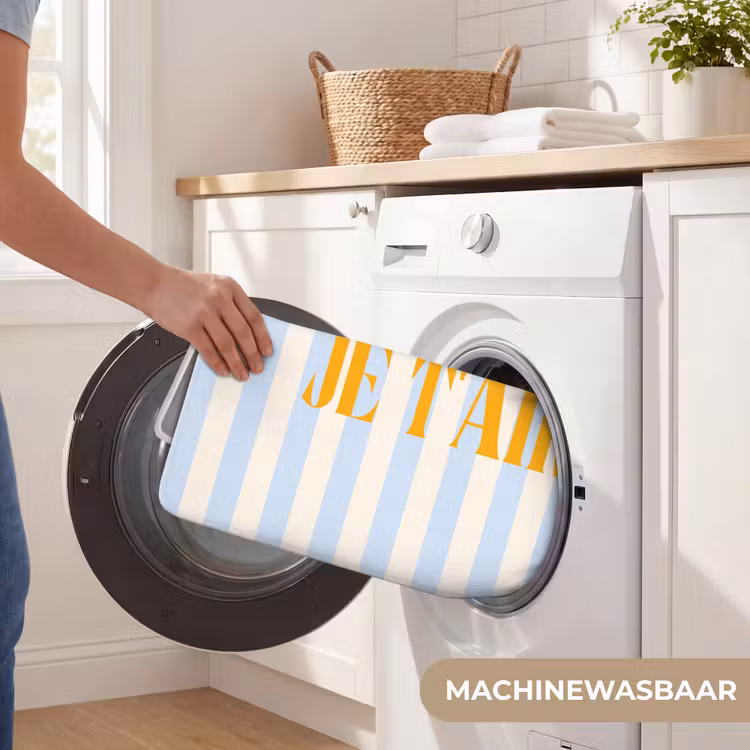 Wc Mat - Oranje - Blauw - Strepen - Je t'aime — 5