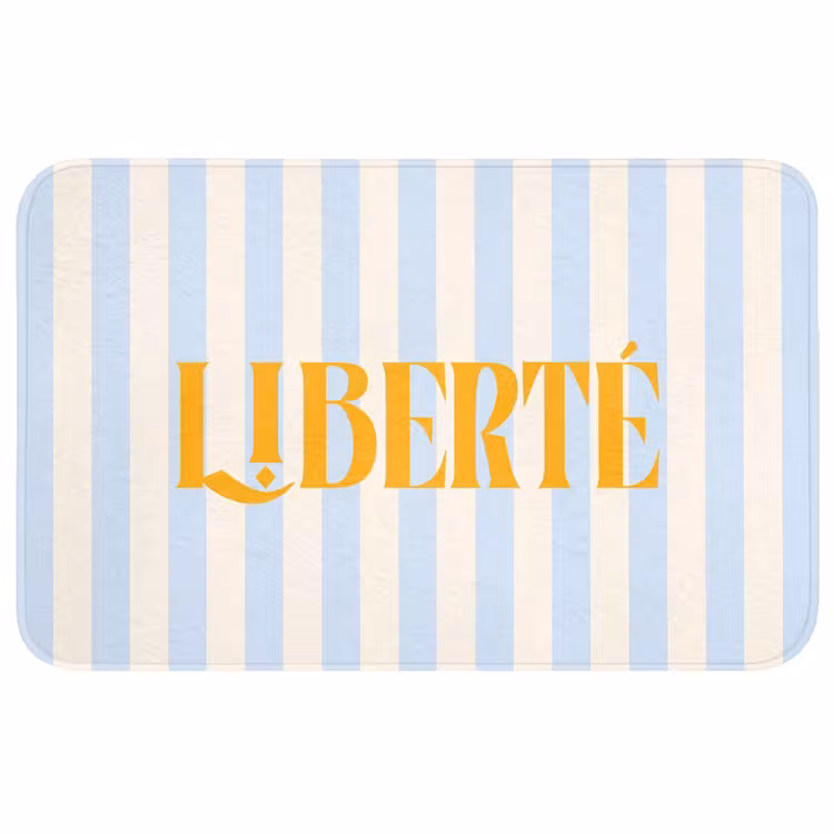 Wc Mat - Oranje - Blauw - Strepen - Liberté — 1