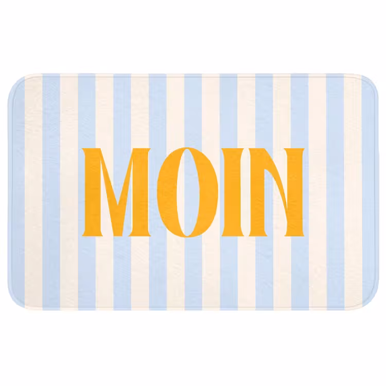 Wc Mat - Oranje - Blauw - Strepen - Moin — 1