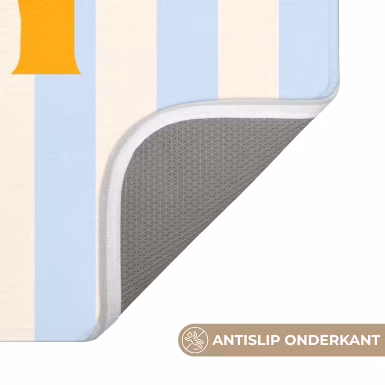 Wc Mat - Oranje - Blauw - Strepen - Moin — 3