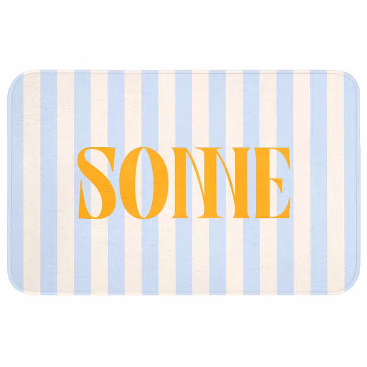 Wc Mat - Oranje - Blauw - Strepen - Sonne — 1