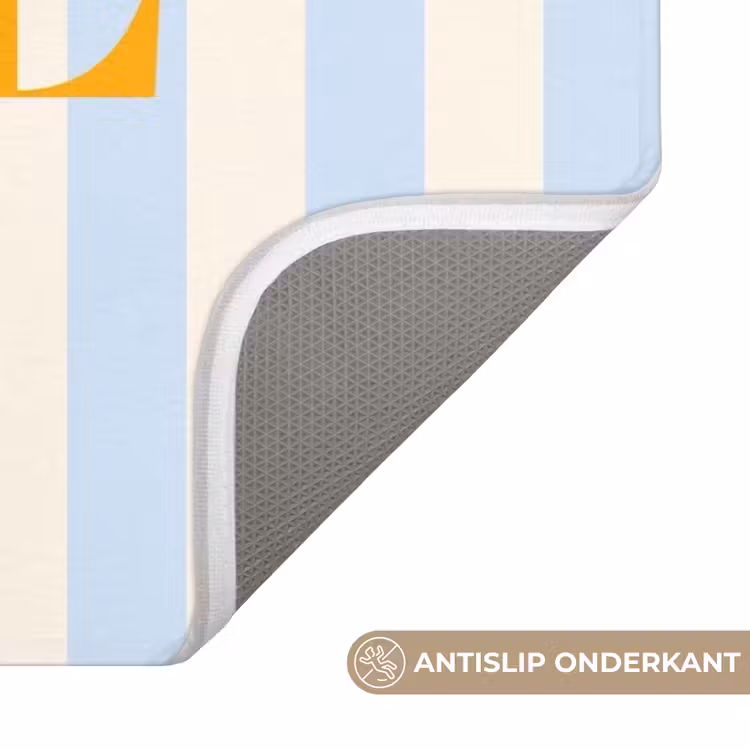 Wc Mat - Oranje - Blauw - Strepen - Sonne — 3