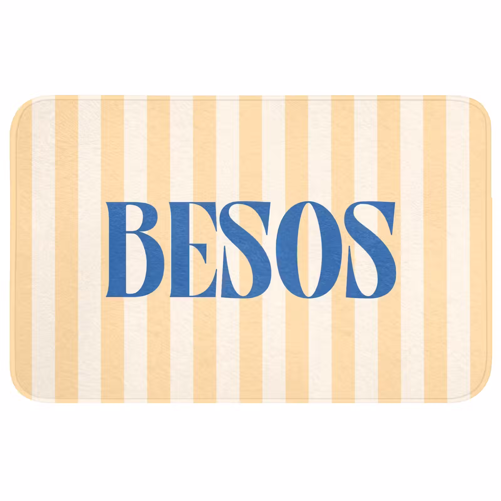 Wc Mat - Blauw - Geel - Strepen - Besos — 1
