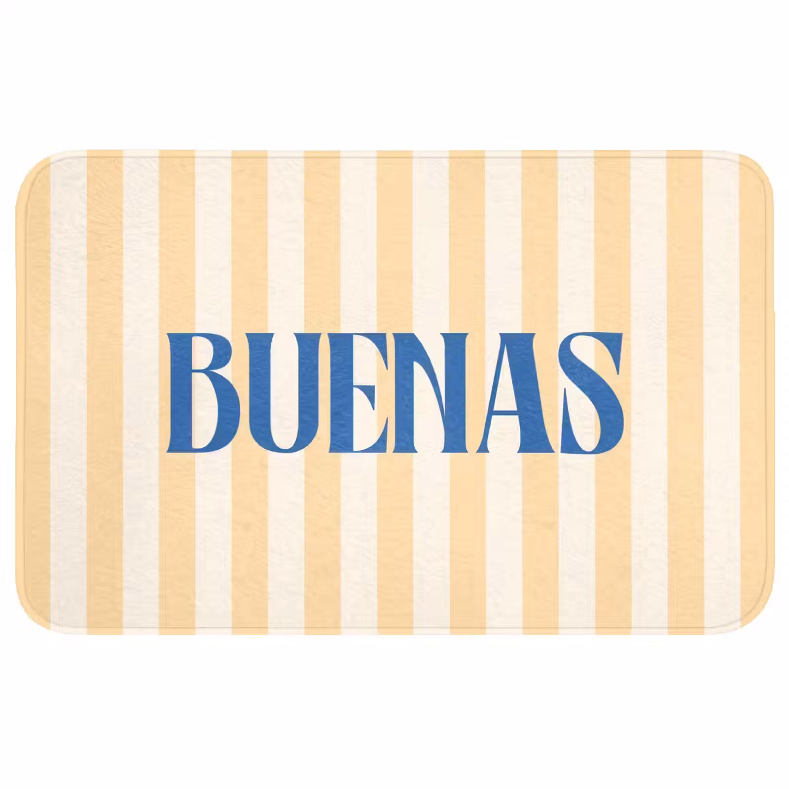 Wc Mat - Blauw - Geel - Strepen - Buenas — 1