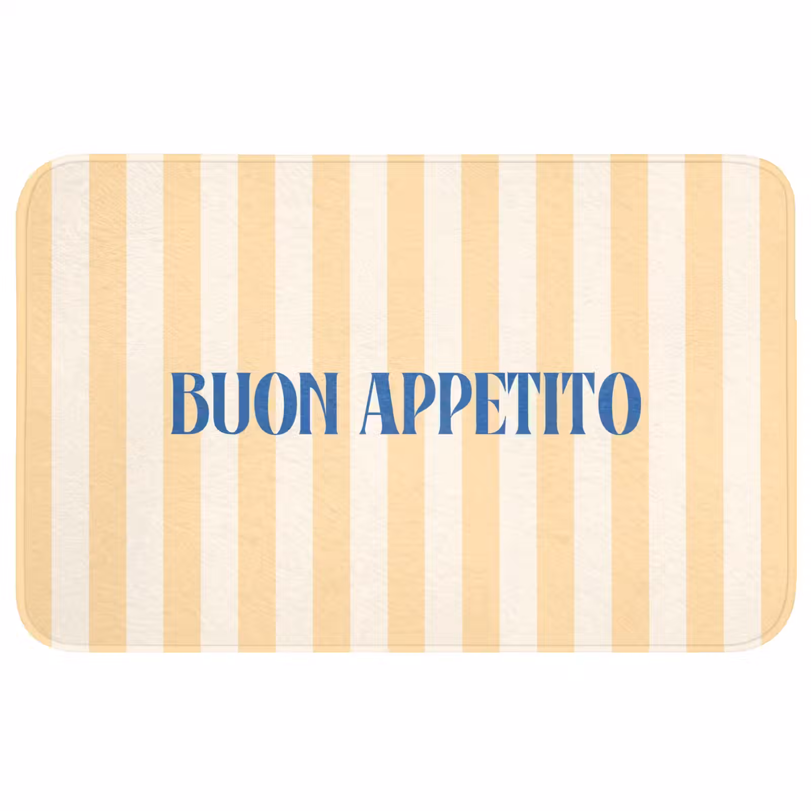 Wc Mat - Blauw - Geel - Strepen - Buon Appetito — 1