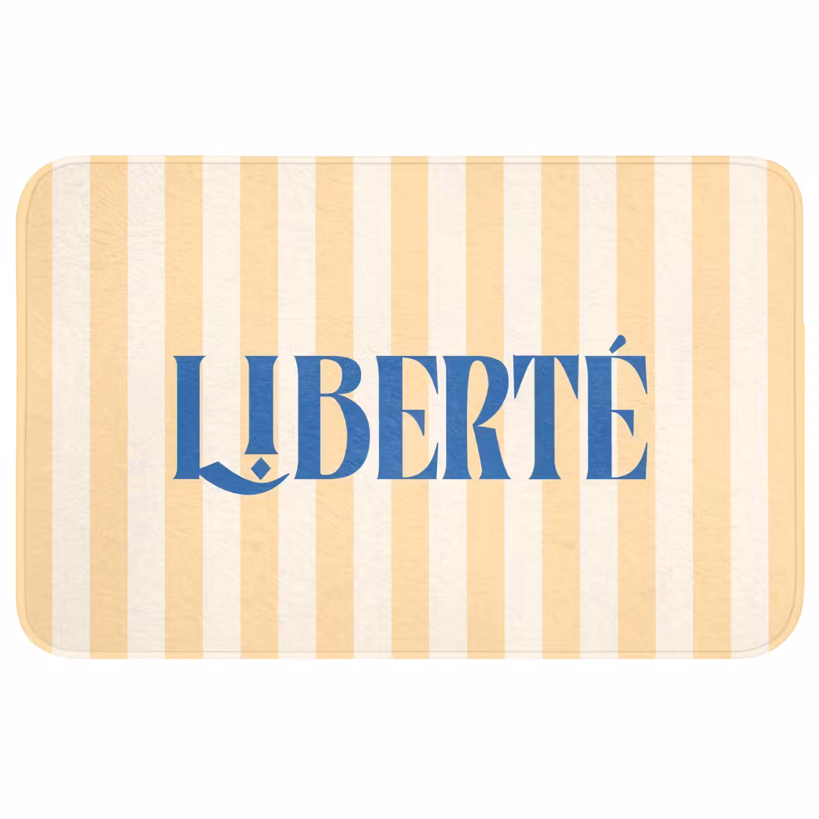 Wc Mat - Blauw - Geel - Strepen - Liberté — 1