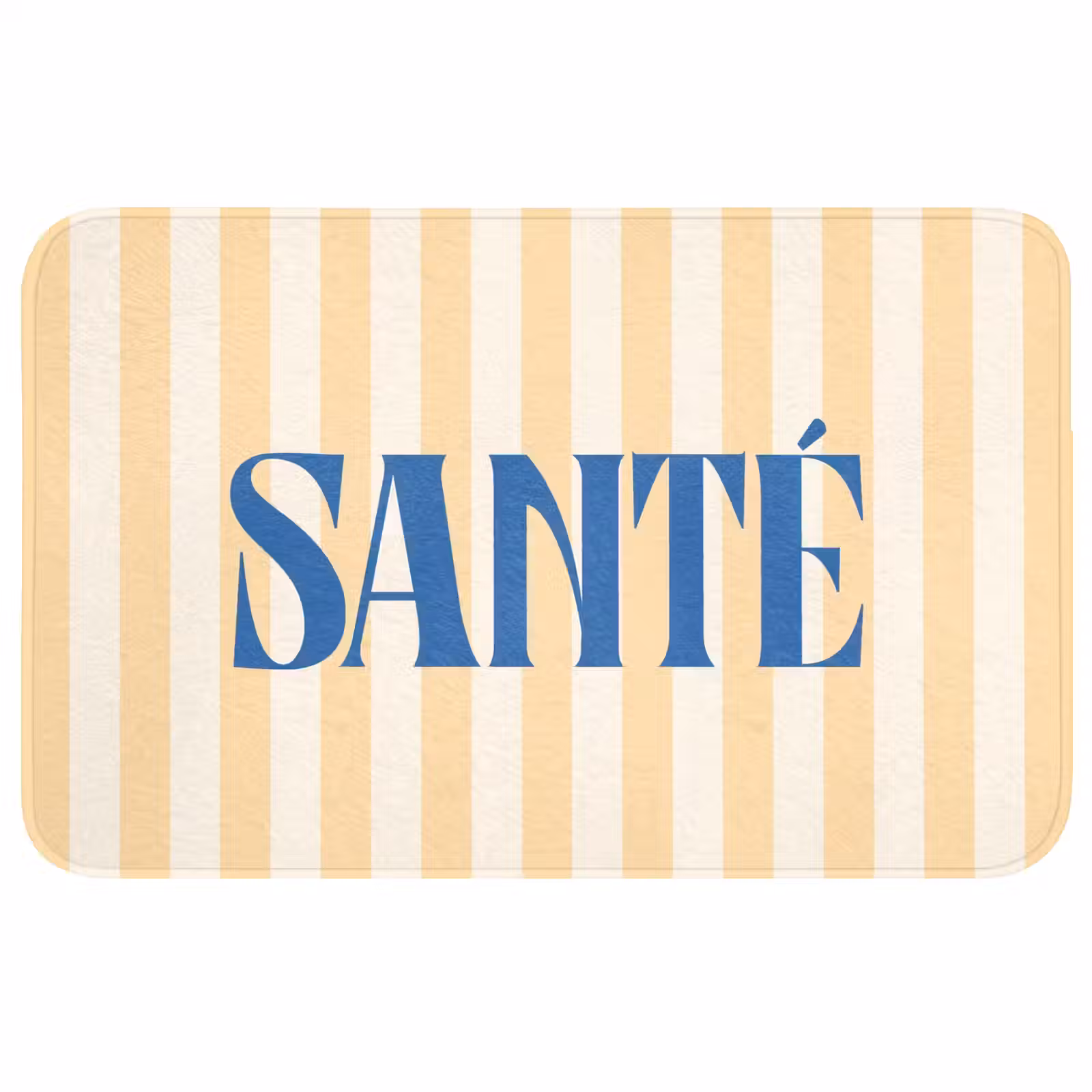 Wc Mat - Blauw - Geel - Strepen - Santé — 1