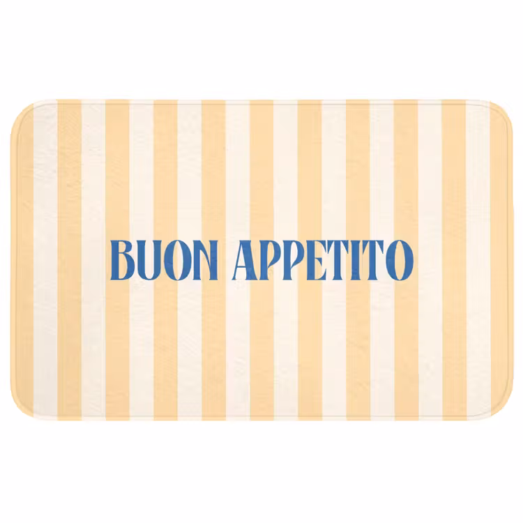 Wc Mat - Blauw - Geel - Strepen - Buon Appetito — 1