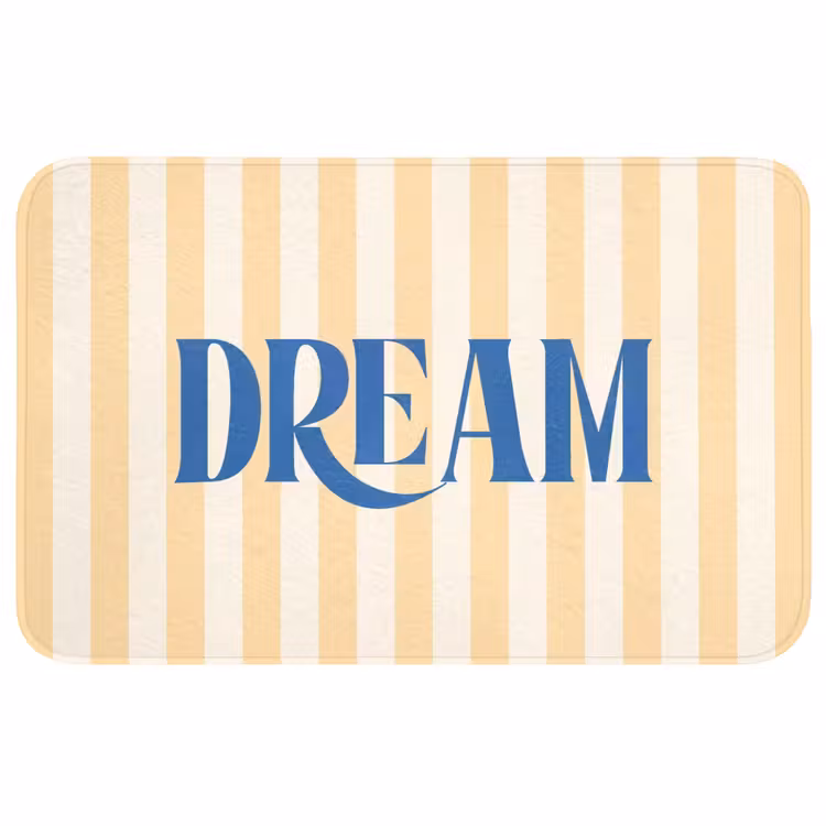 Wc Mat - Blauw - Geel - Strepen - Dream — 1