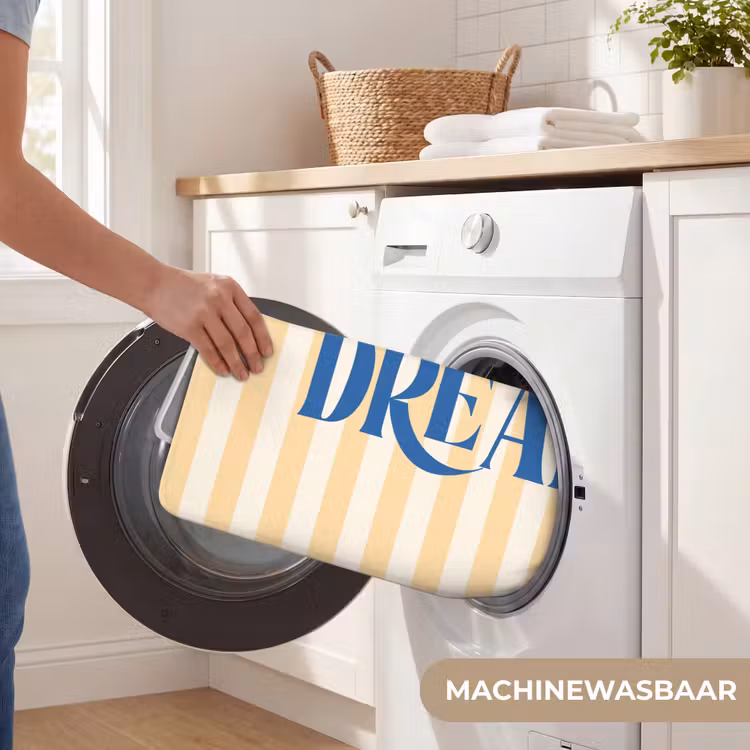 Wc Mat - Blauw - Geel - Strepen - Dream — 5