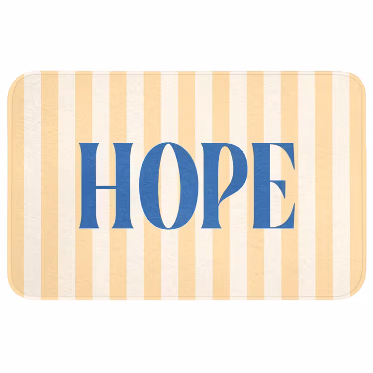 Wc Mat - Blauw - Geel - Strepen - Hope — 1