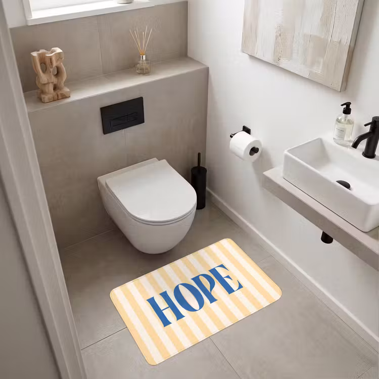 Wc Mat - Blauw - Geel - Strepen - Hope — 6