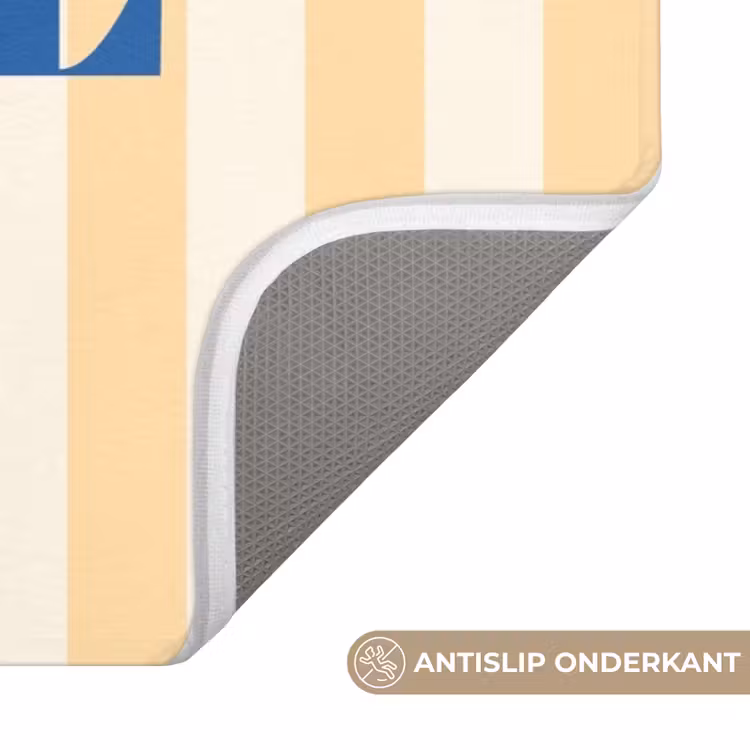 Wc Mat - Blauw - Geel - Strepen - Soleil — 3