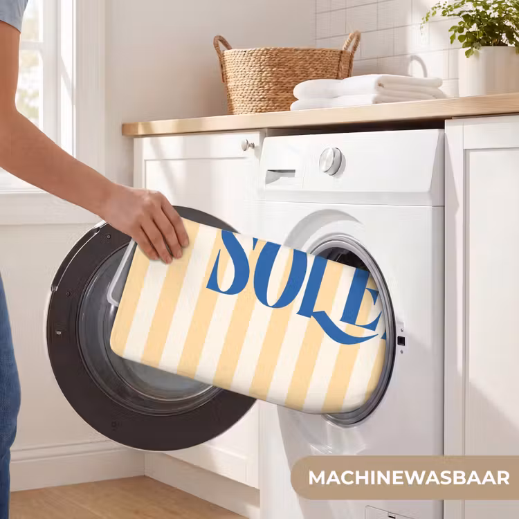 Wc Mat - Blauw - Geel - Strepen - Soleil — 5