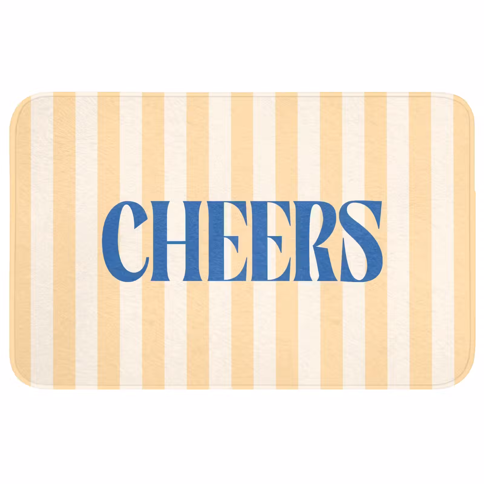 Wc Mat - Blauw - Geel - Strepen - Cheers — 1
