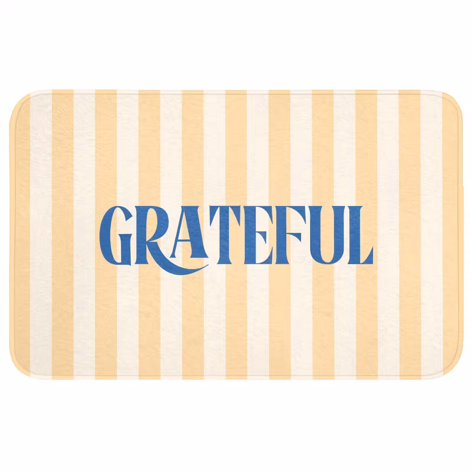 Wc Mat - Blauw - Geel - Strepen - Grateful — 1