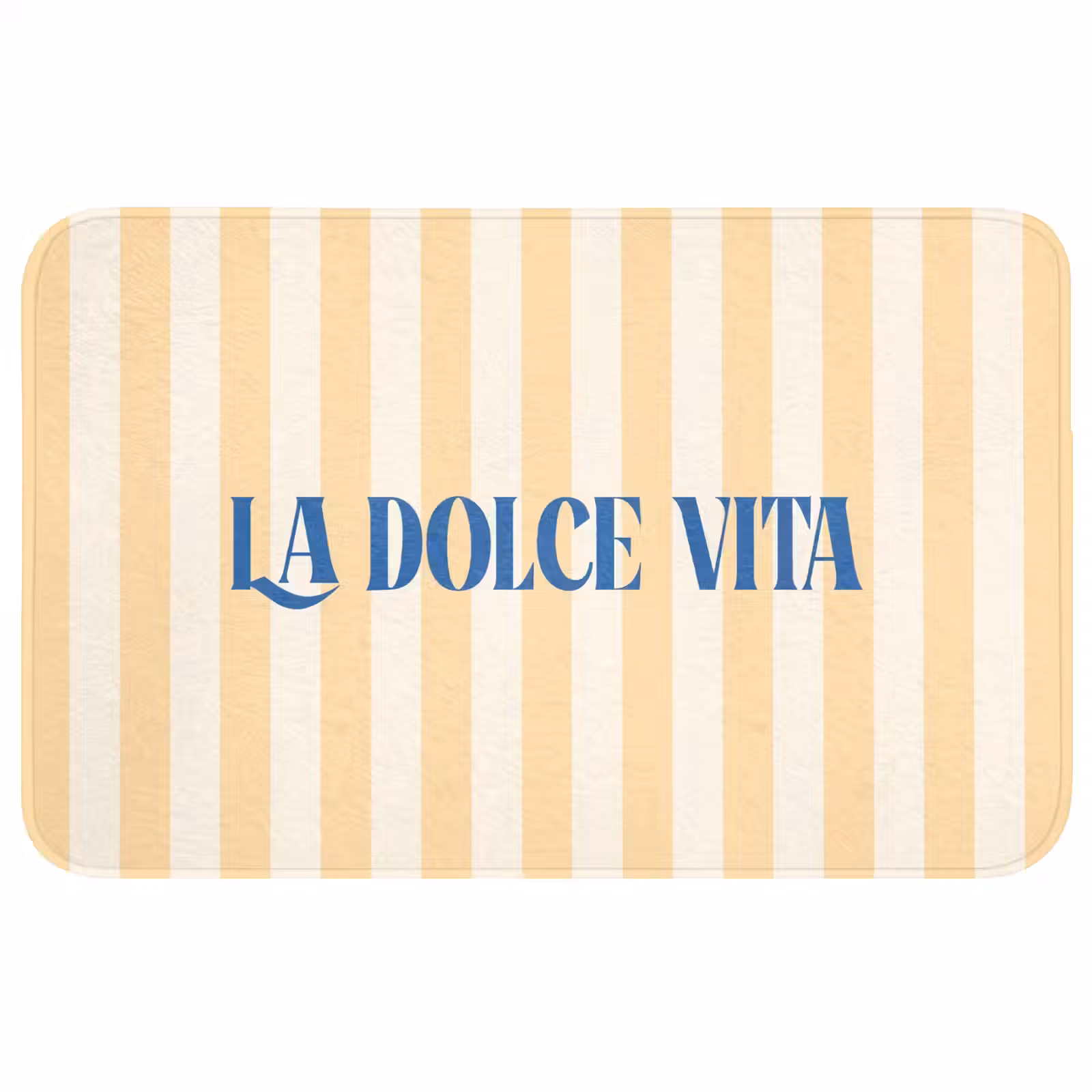 Wc Mat - Blauw - Geel - Strepen - La Dolce Vita — 1